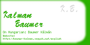 kalman baumer business card